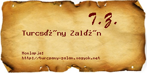 Turcsány Zalán névjegykártya